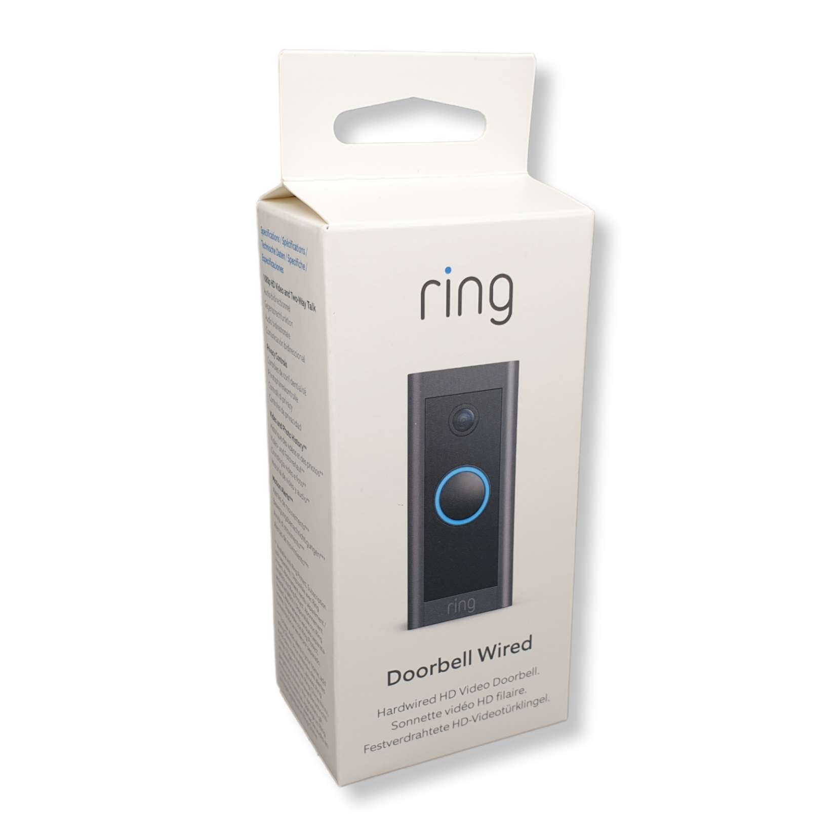 Ring Video Doorbell Wired - Festverdrahtete HD-Videotürklingel - schwarz